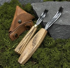 Hand Forged 52100 Carbon Steel Hook Knives | Spoon Cup Bowl Carving Tools 