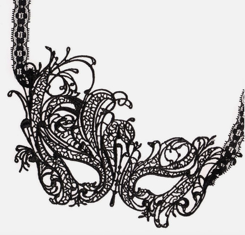 Lace masquerade mask halloween - lace,