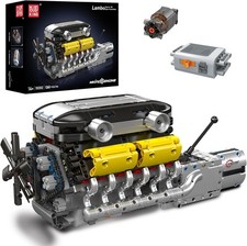 Mould King 10202 V12 Engine Model 12 Cylinder Building Bricks That Runs 1260pcs