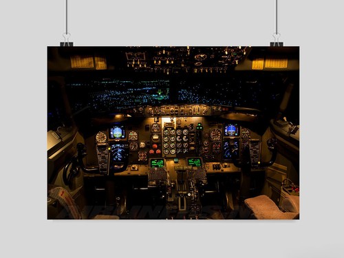 Boeing 737 cockpit poster - boeing,