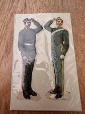 Antique Military Scraps-Soldiers Saluting   11*3cm. Raphael Tuck & Sons?