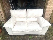 Cream Leather Sofa in very