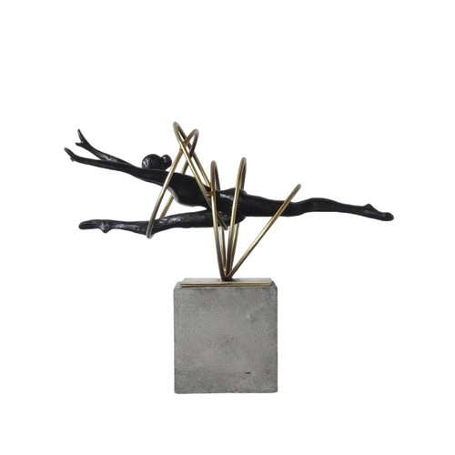 Gymnast figurine with pedestal - figurine,
