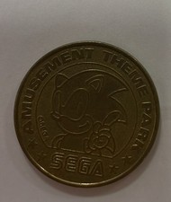 Sega Sonic Hedgehog Joypolis Theme Park Arcade Token Coin Rare Genesis Saturn CD
