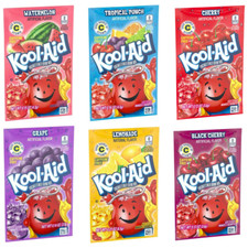 Kool-Aid Unsweetened Powdered Drink Packets - Assorted Flavors - USA IMPORT