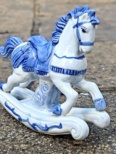 Vintage large blue decorative - large,