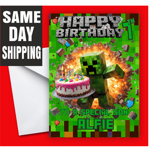 Personalised birthday card - personalised,