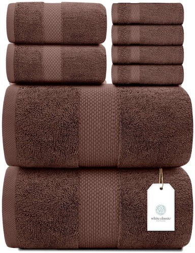 Luxury brown bath towel - brown,