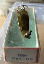 Vintage Abu Toby, G,  12g Sweden Fishing Lure. Gold. Boxed
