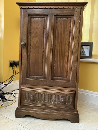 Ercol oak cupboard - oak, hifi
