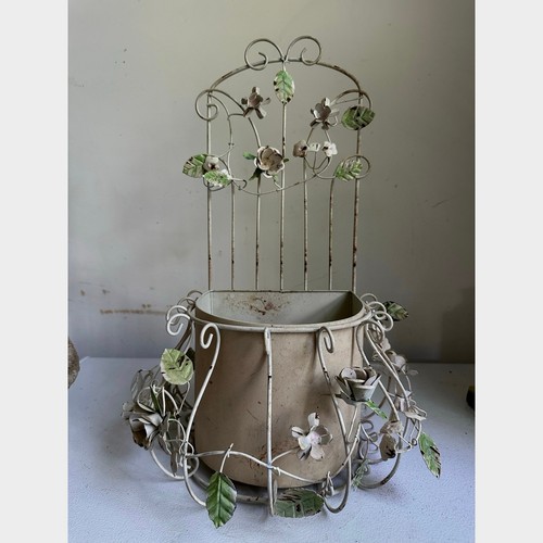 Vintage ornate tole - ornate, floral
