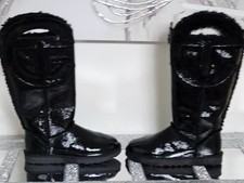 UGG X TELFAR LOGO TALL Black CRINKLE ALL GENDER BOOTS SIZE US M/ 9   