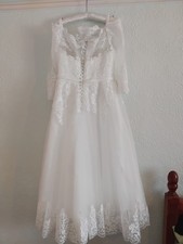 White Lace Tea Lengh  Wedding