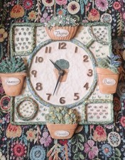 Vintage St Michael Herb Garden Kitchen Wall Clock 1996 Working