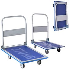 Folding Platform Trolley 270kg/150kg Push Cart Flat Bed Hand Truck Transport