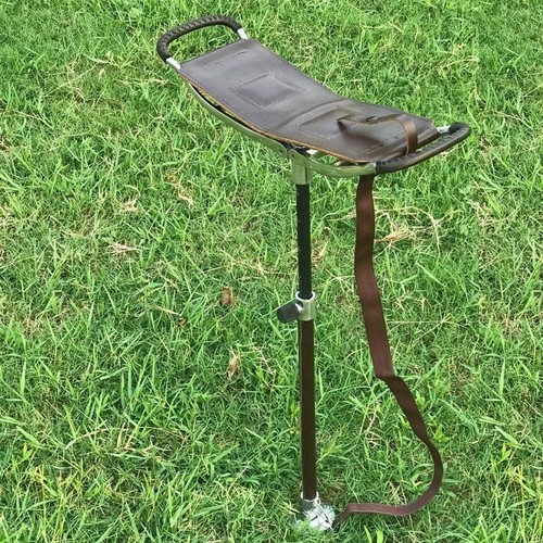 Leather shooting stick with - stick,