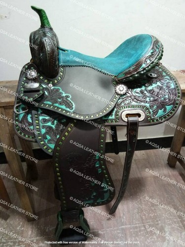 Western leather saddle - western,