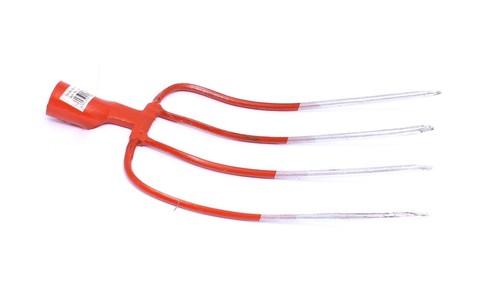 Hay fork prongs with - hay,