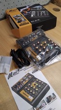 Audio Mixer Mini4 Professional Sound  Streaming,4 Channel Bluetooth 48V