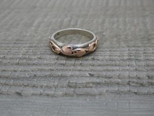 Gorgeous Clogau Sterling Silver & Rose Gold Tree Of Life Ring Boxed Size N