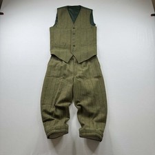 100% Wool Green Tweed Country