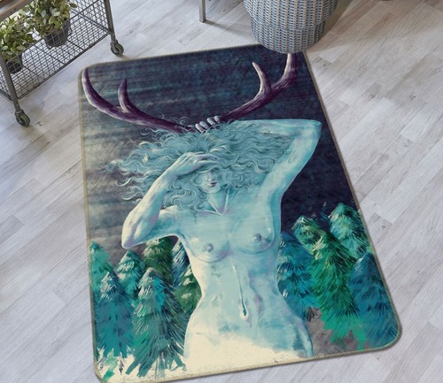 Antlers woman painting - woman,