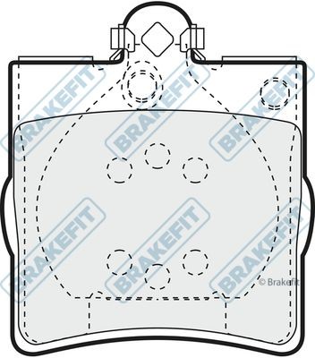 Apec rear brake pad - apec, for