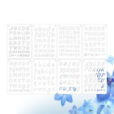  8PCS Drawing Painting Stencils Various Figures Letter Number Hallow Painting