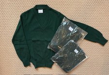 3 x Boys Girls Green V Neck