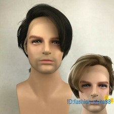 Men Synthetic Wig Brown Black