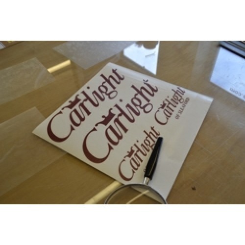Carlight caravan name sticker - carlight,
