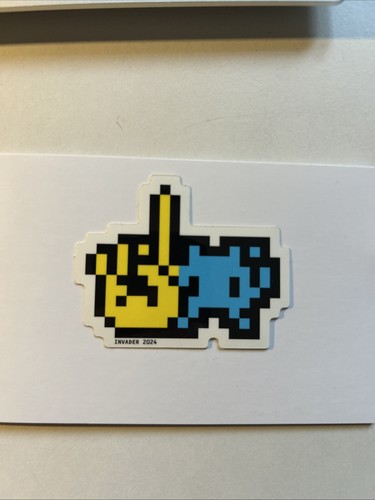 Space invader sticker - space,