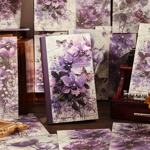 Vintage purple butterfly - purple,