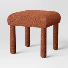 Upholstered Stool Ottoman Rust