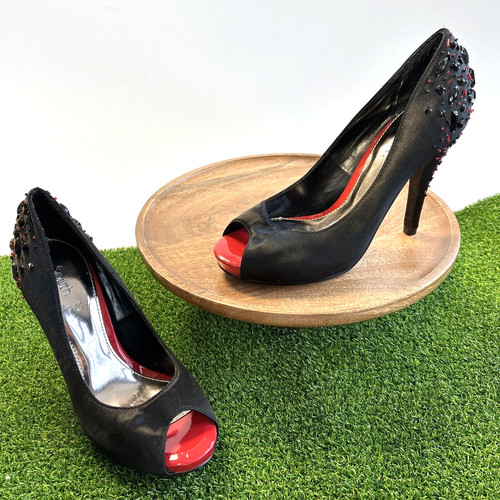 South womens black heels - south,
