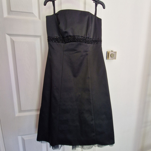 Debut black satin strapless - black,