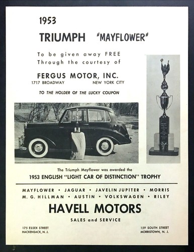 1953 triumph mayflower sedan - triumph,