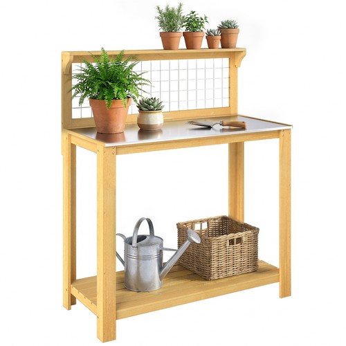 Outsunny wooden potting bench - outsunny,