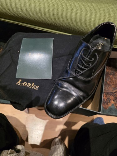 Loake black oxfords size - loake, uk