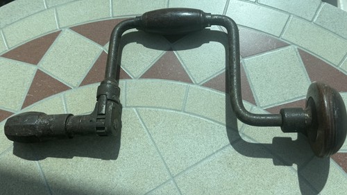 Vintage hand brace old tool - old,
