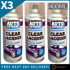 3 x CLEAR LACQUER SPRAY PAINT