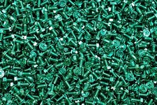 (900) Combo Drive Hex Washer Head 10-32 x 3/8 Grounding Screws #10 Green Zinc