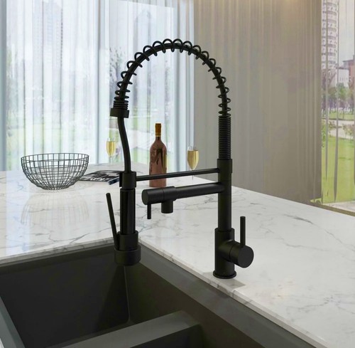 Black kitchen sink - black,