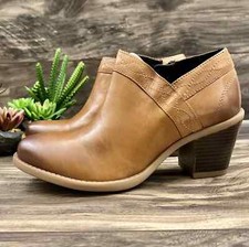 Leather Ladies Tan Womens New Ankle Boots Zip Shoes Western RRP £90 UK Size 6