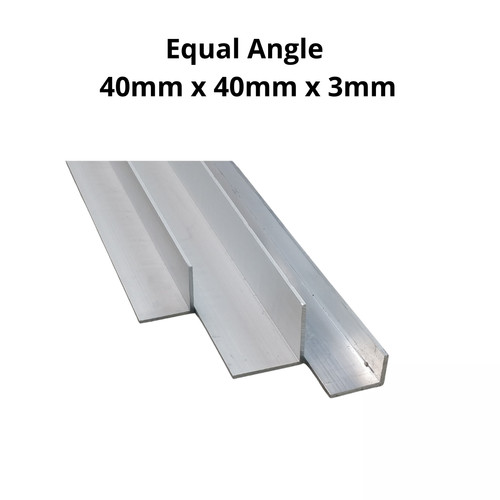 Aluminium equal angle - angle, 40mm