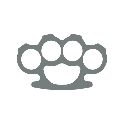 Brass knuckles outline vinyl - brass,