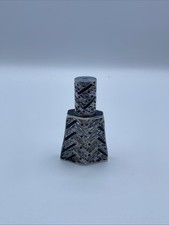 Vintage metal Overlay Perfume Cologne Bottle Metal With Atomiser Refillable