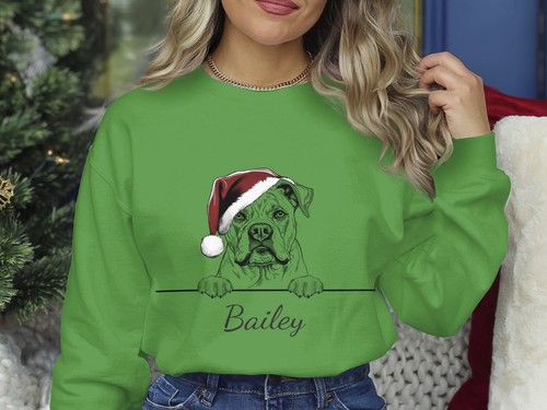 American bulldog christmas - american,