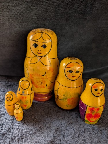 Retro russian matryoska wooden - matryoska,