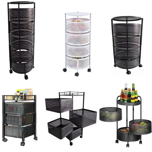 Rotating storage rack trolley - rotating,